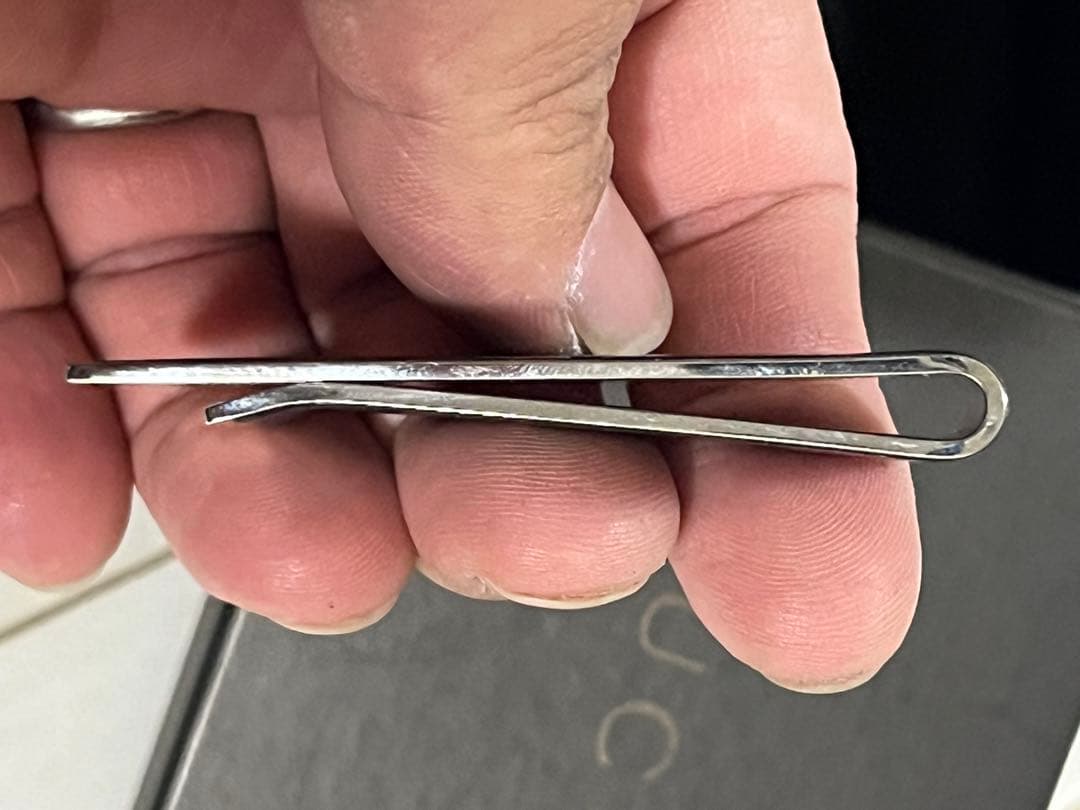 【美品】GUCCI ブラックレザー マネークリップ