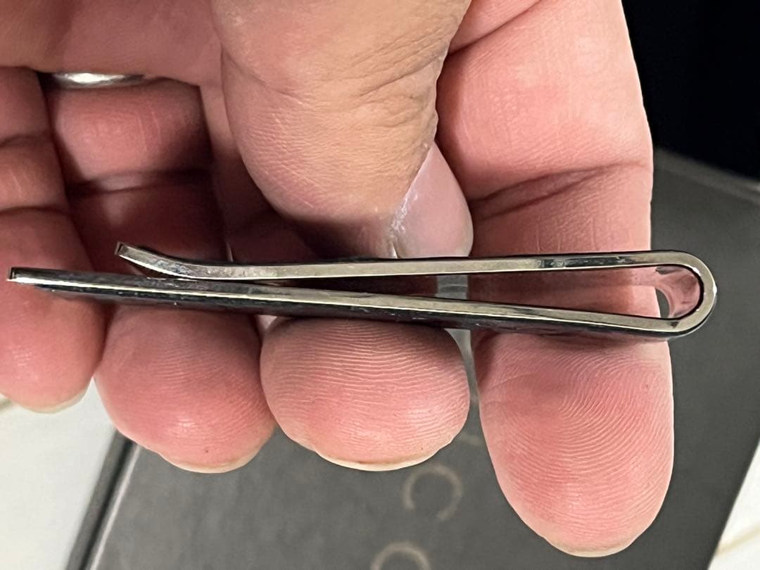 【美品】GUCCI ブラックレザー マネークリップ