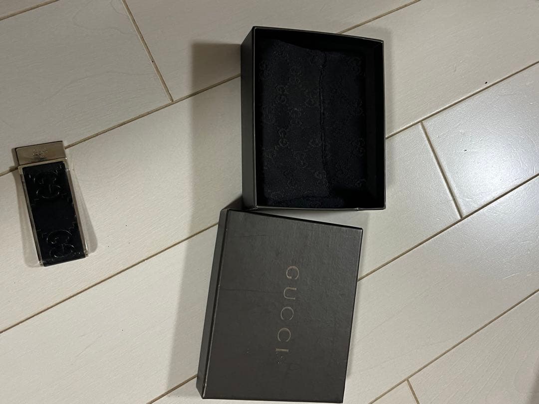 【美品】GUCCI ブラックレザー マネークリップ