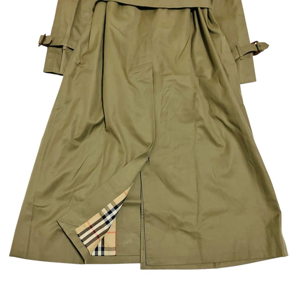 極美品✨バーバリー トレンチコート ノバチェック 玉虫色 ステンカラーコート