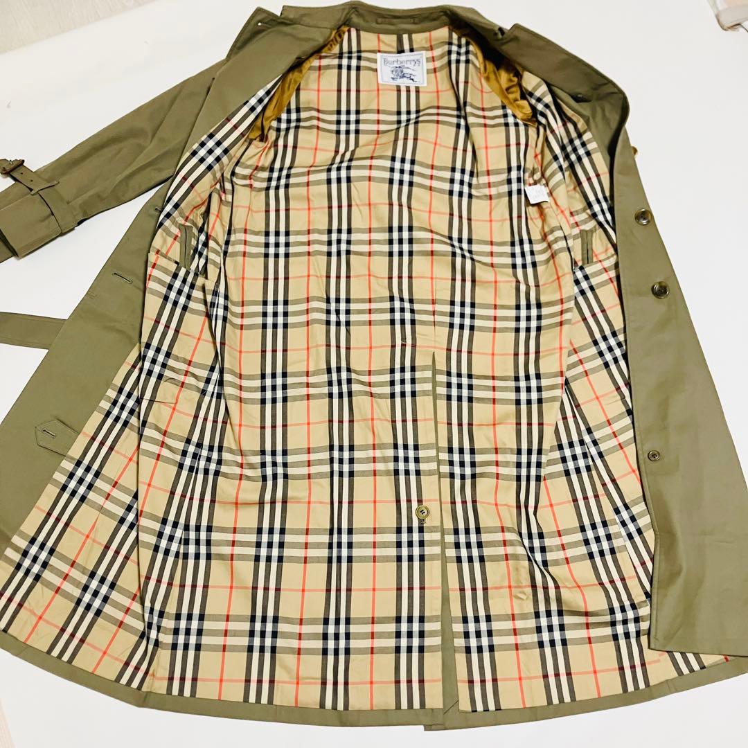 極美品✨バーバリー トレンチコート ノバチェック 玉虫色 ステンカラーコート