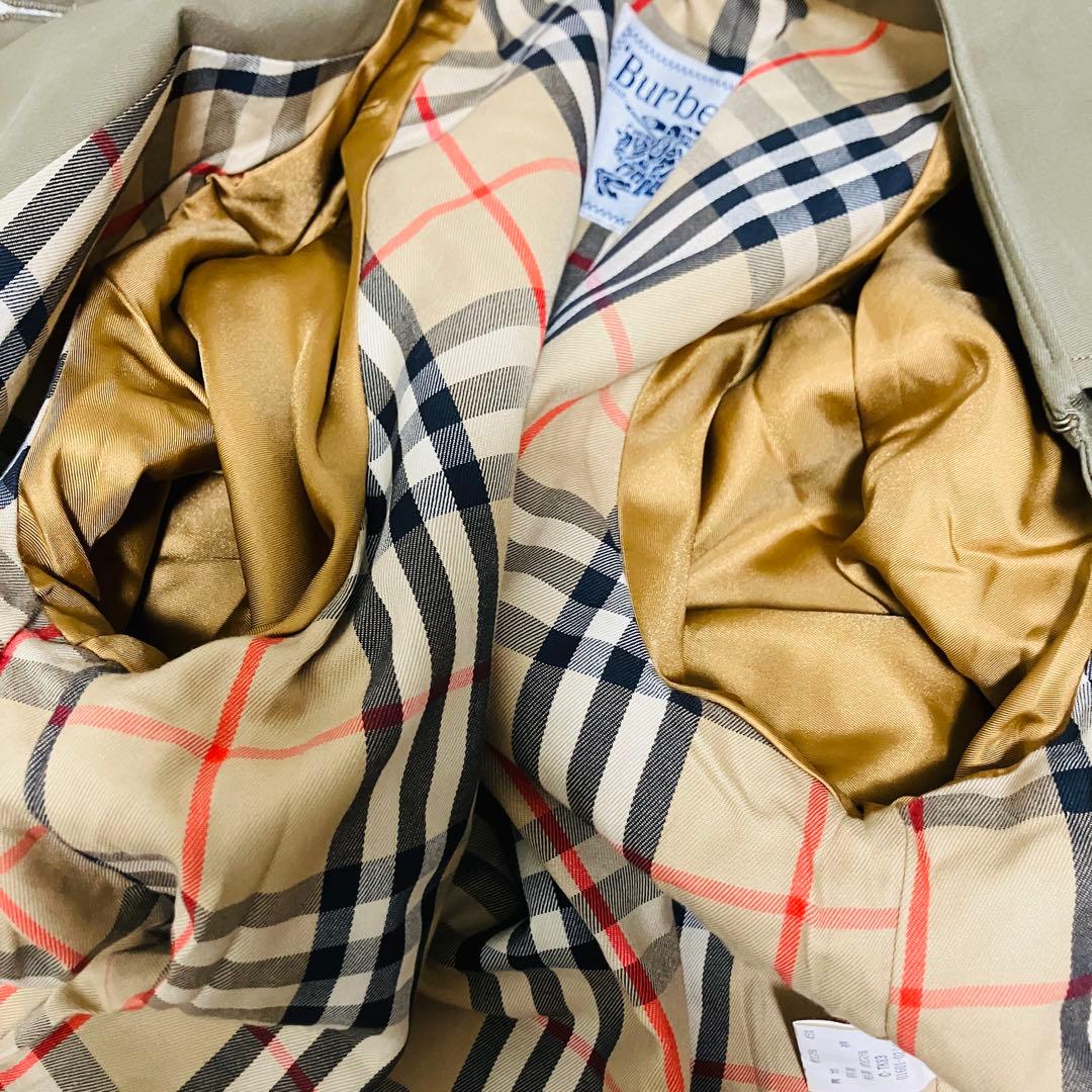 極美品✨バーバリー トレンチコート ノバチェック 玉虫色 ステンカラーコート