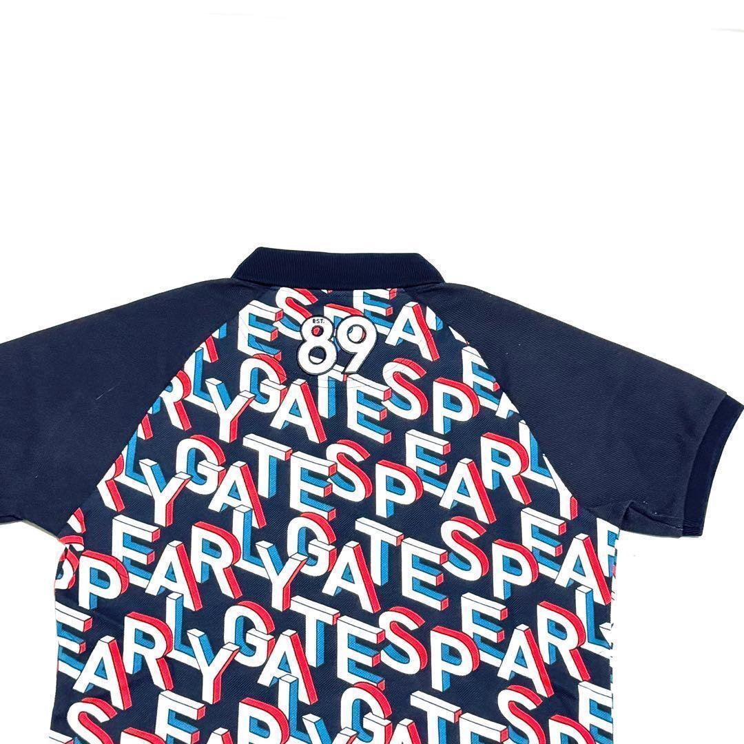 新品タグ付 パーリーゲイツ ゴルフポロシャツ 綿100% 日本製サイズ0ネイビー