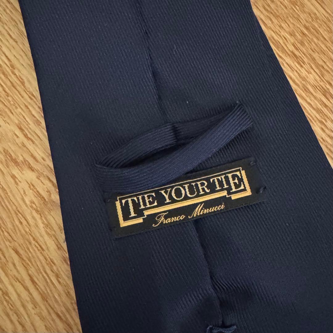 TIE YOUR TIE ソリッド FRANK SFODERATO 【ネイビー】