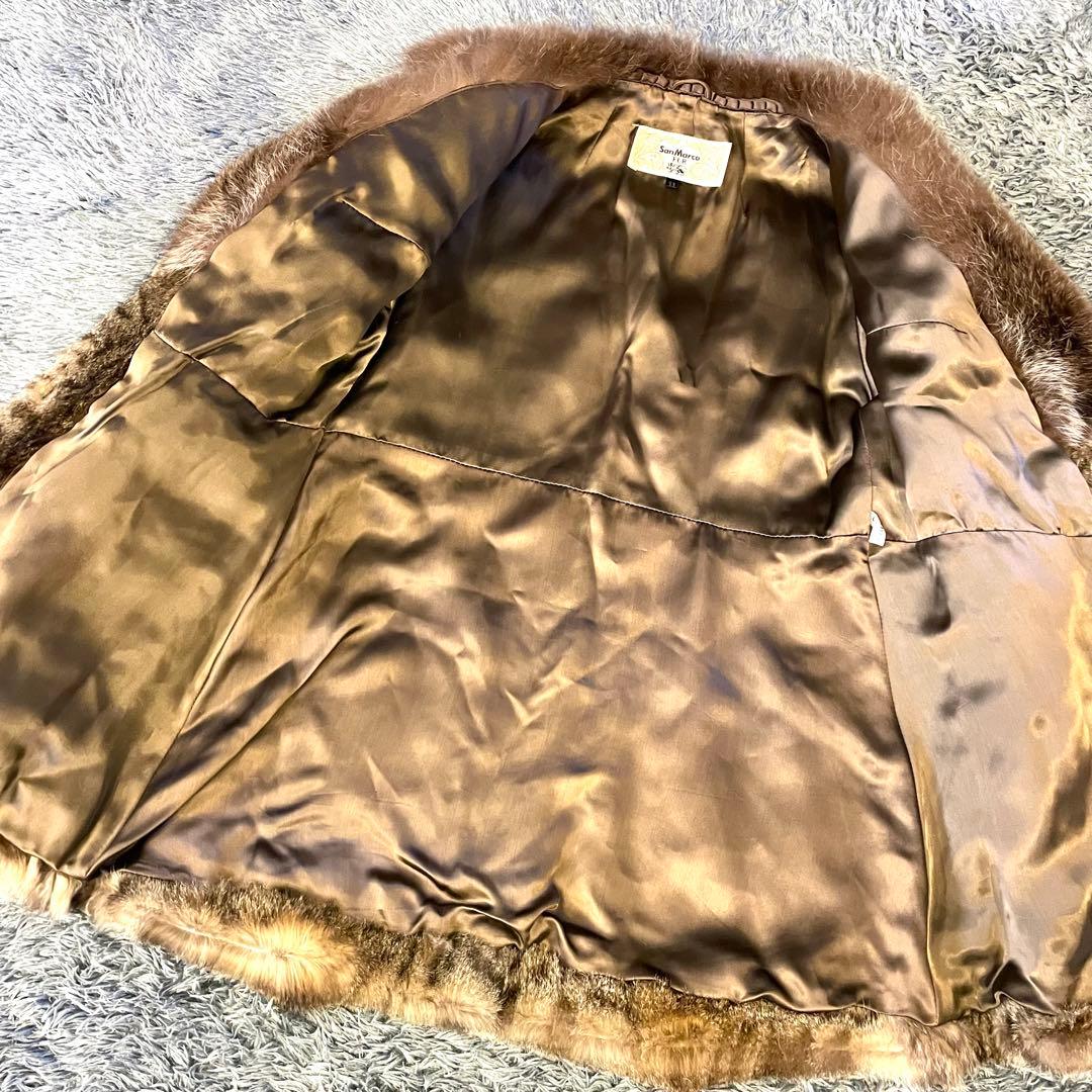 【希少 美品】SAN MARCO FUR マウンテンキャット 毛皮 ファーコート