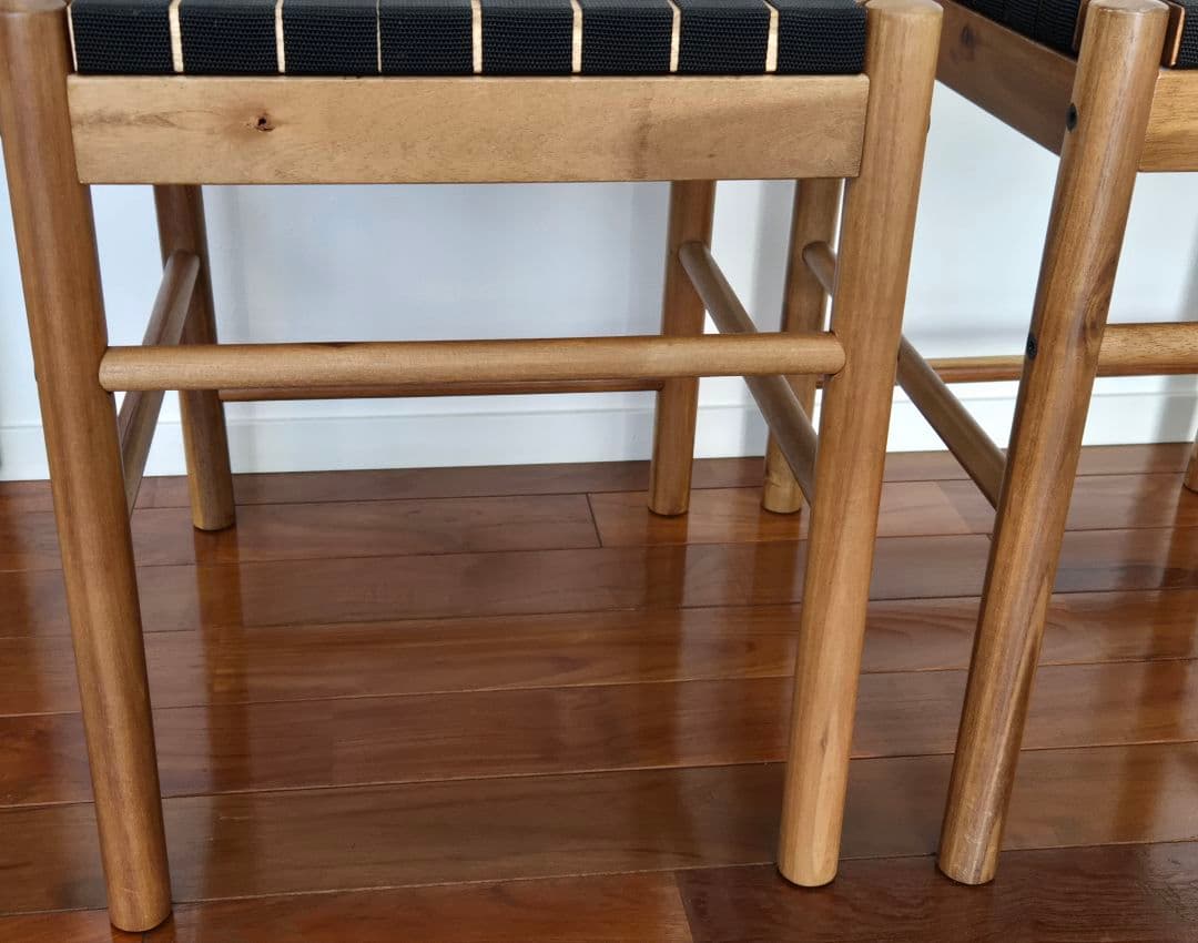 【IKEA】ナッカンネース ダイニングチェア アカシア 2脚セット 北欧