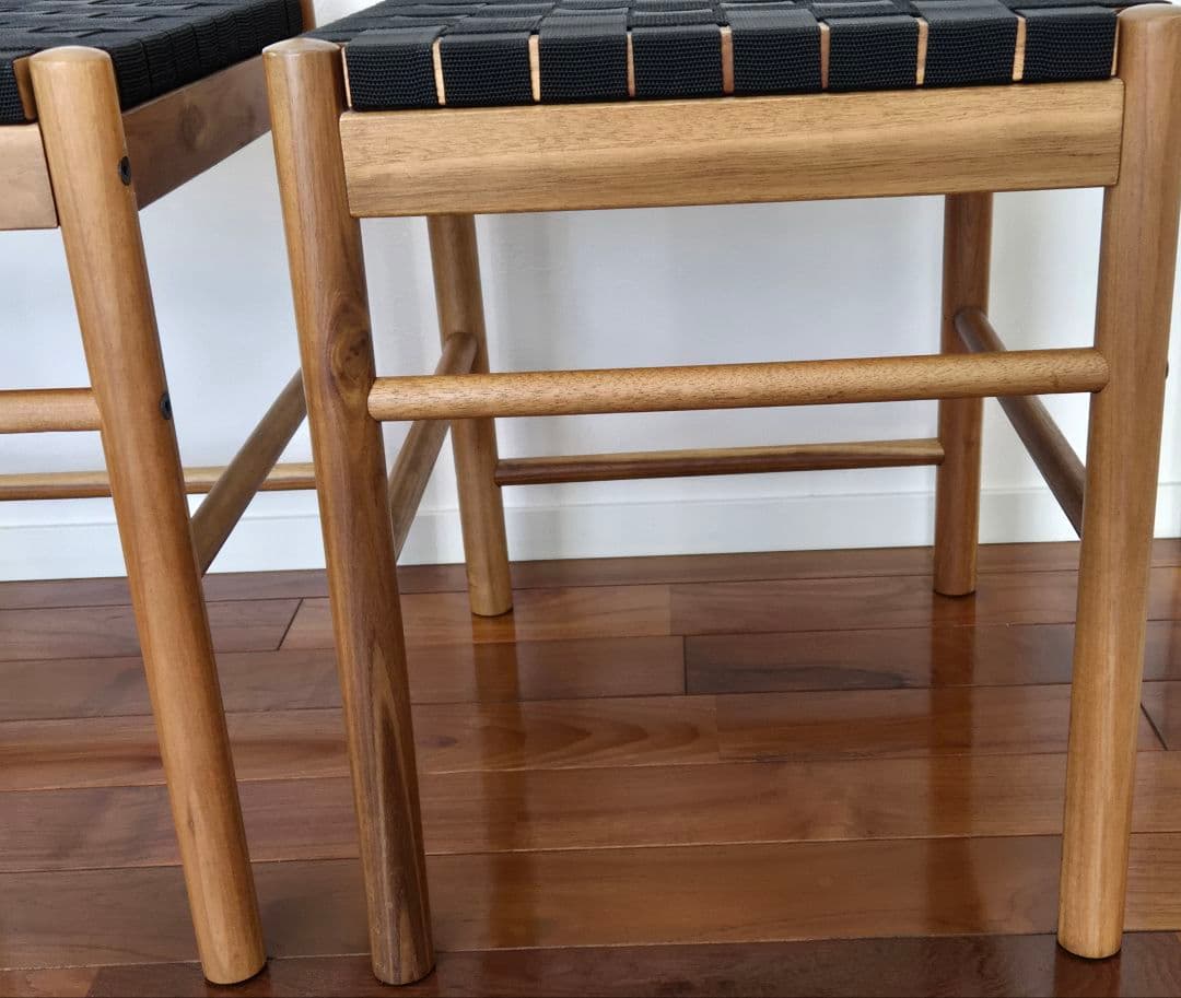 【IKEA】ナッカンネース ダイニングチェア アカシア 2脚セット 北欧