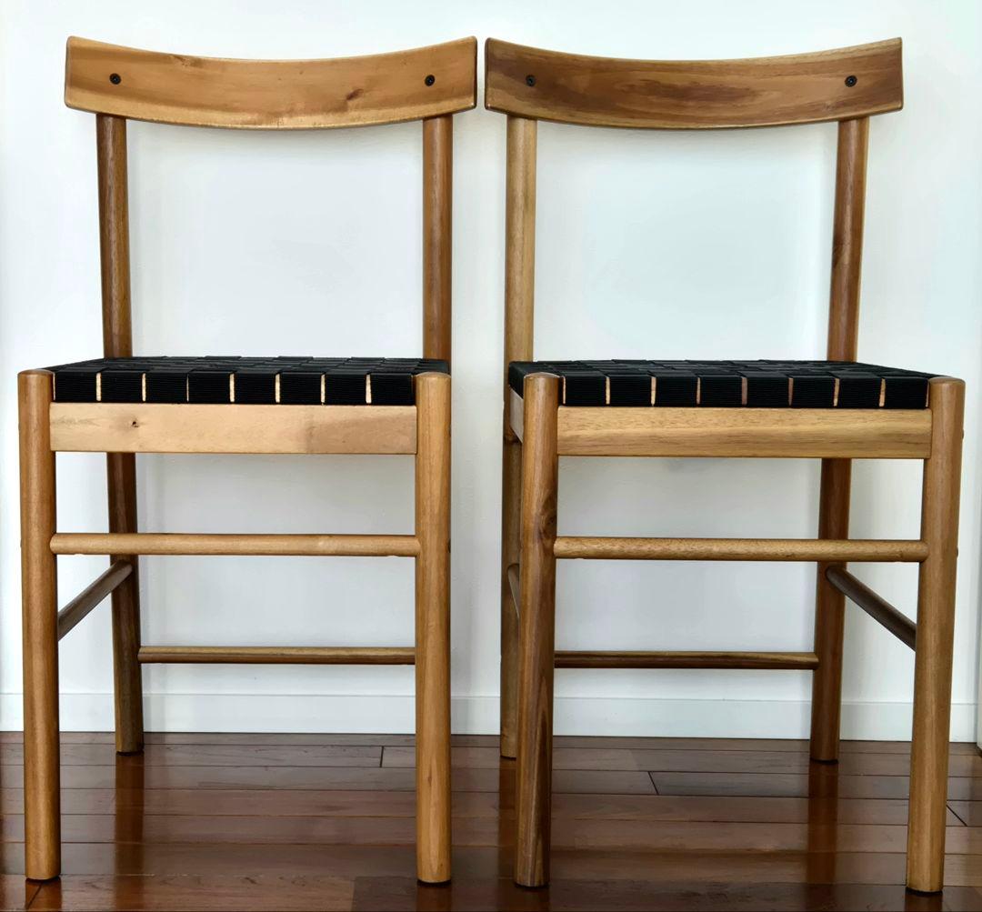 【IKEA】ナッカンネース ダイニングチェア アカシア 2脚セット 北欧