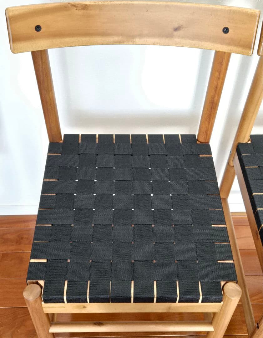 【IKEA】ナッカンネース ダイニングチェア アカシア 2脚セット 北欧