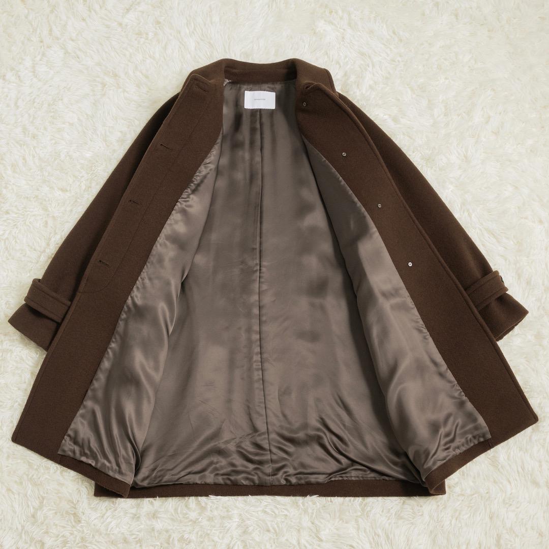 FRAMeWORK ラムウールMIXシャルムバルカラーコート 38 ブラウン