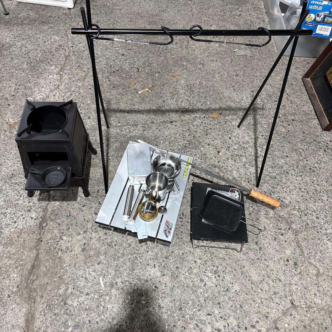 アウトドア用品　薪ストーブ他　まとめ売り