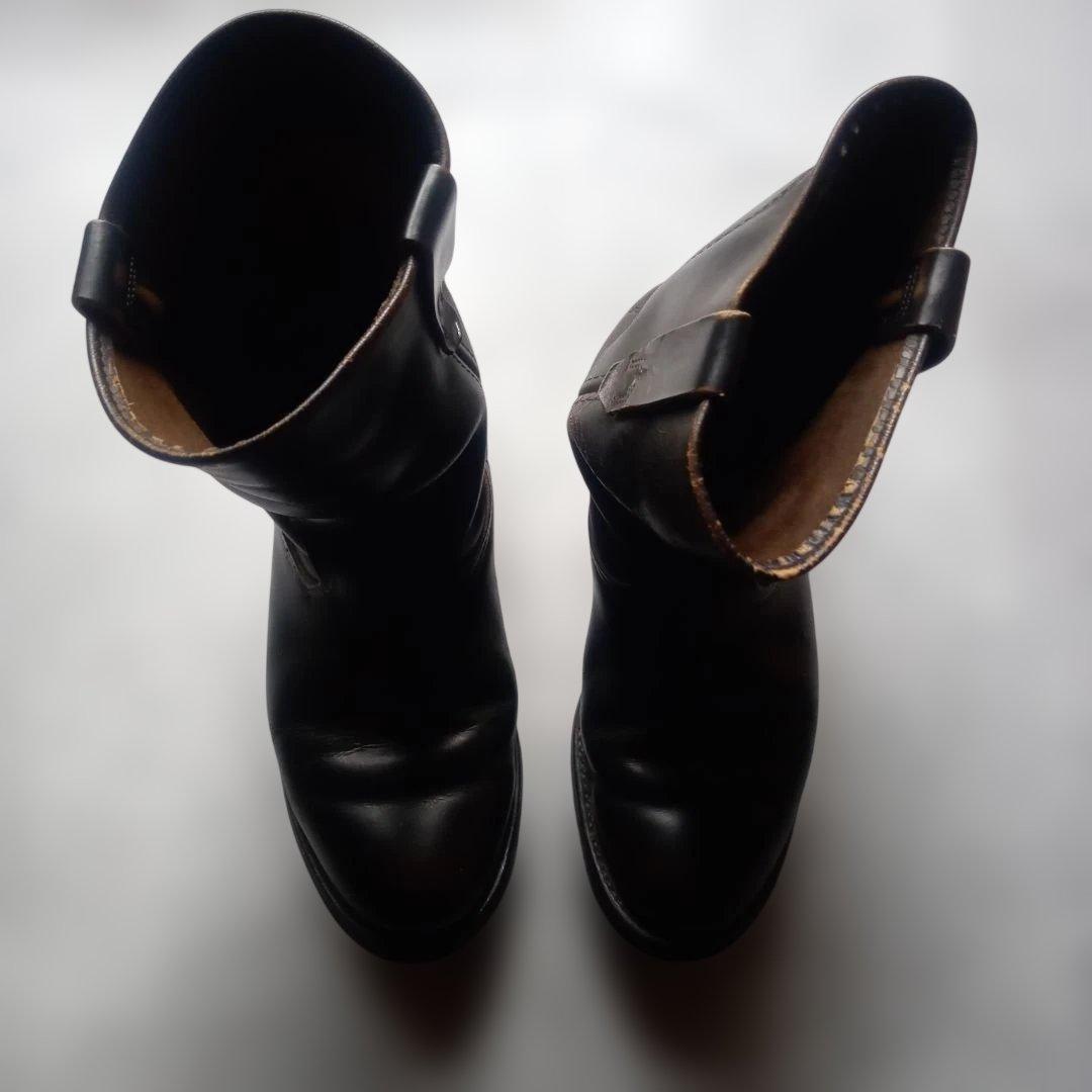 Red Wingペコスブーツ8169 ペコス黒6ハーフ茶芯98年製ソールカスタム