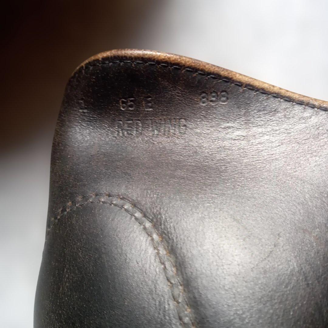 Red Wingペコスブーツ8169 ペコス黒6ハーフ茶芯98年製ソールカスタム