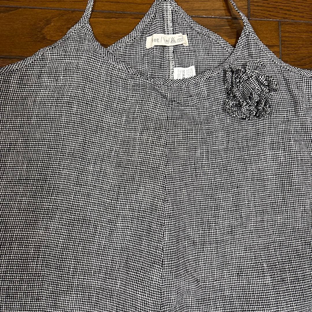 フォグリネンワーク × ネストローブ リネン サロペット パンツ コサージュ付き