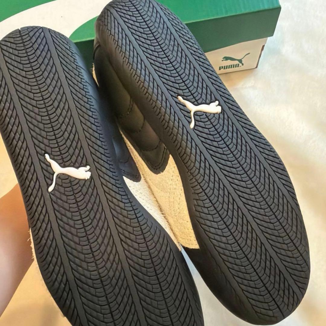 puma スピードキャット レザー ホワイト×ブラック 24.5