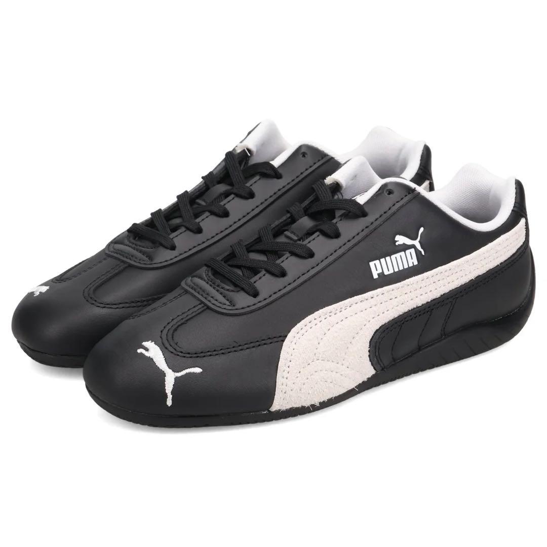 puma スピードキャット レザー ホワイト×ブラック 24.5