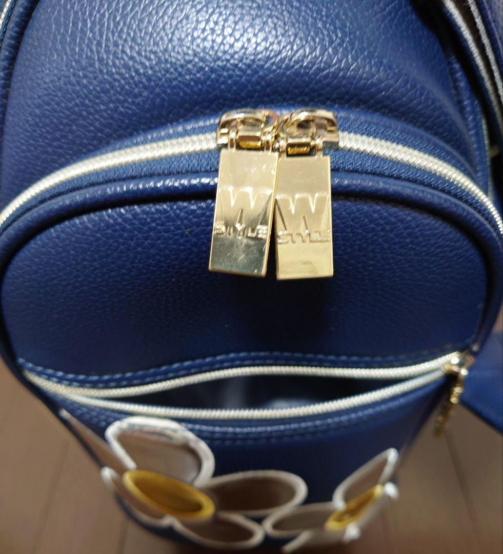 ★ねねかか★【中古品】ウィンウィン　ネイビー ✕花柄 　キャディバッグ