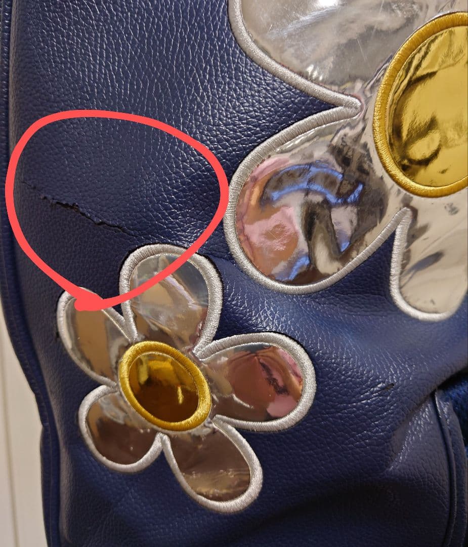 ★ねねかか★【中古品】ウィンウィン　ネイビー ✕花柄 　キャディバッグ