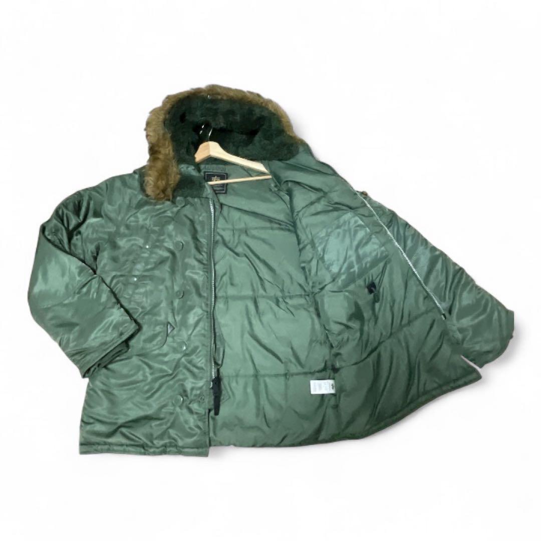 ALPHA INDUSTRIES N-3B フライトジャケットXLセージグリーン
