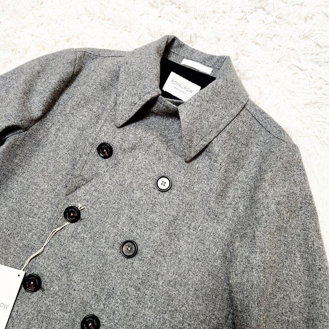 【極美品】ROW ロイヤルロウ カシミヤ混チェスターコート グレー48