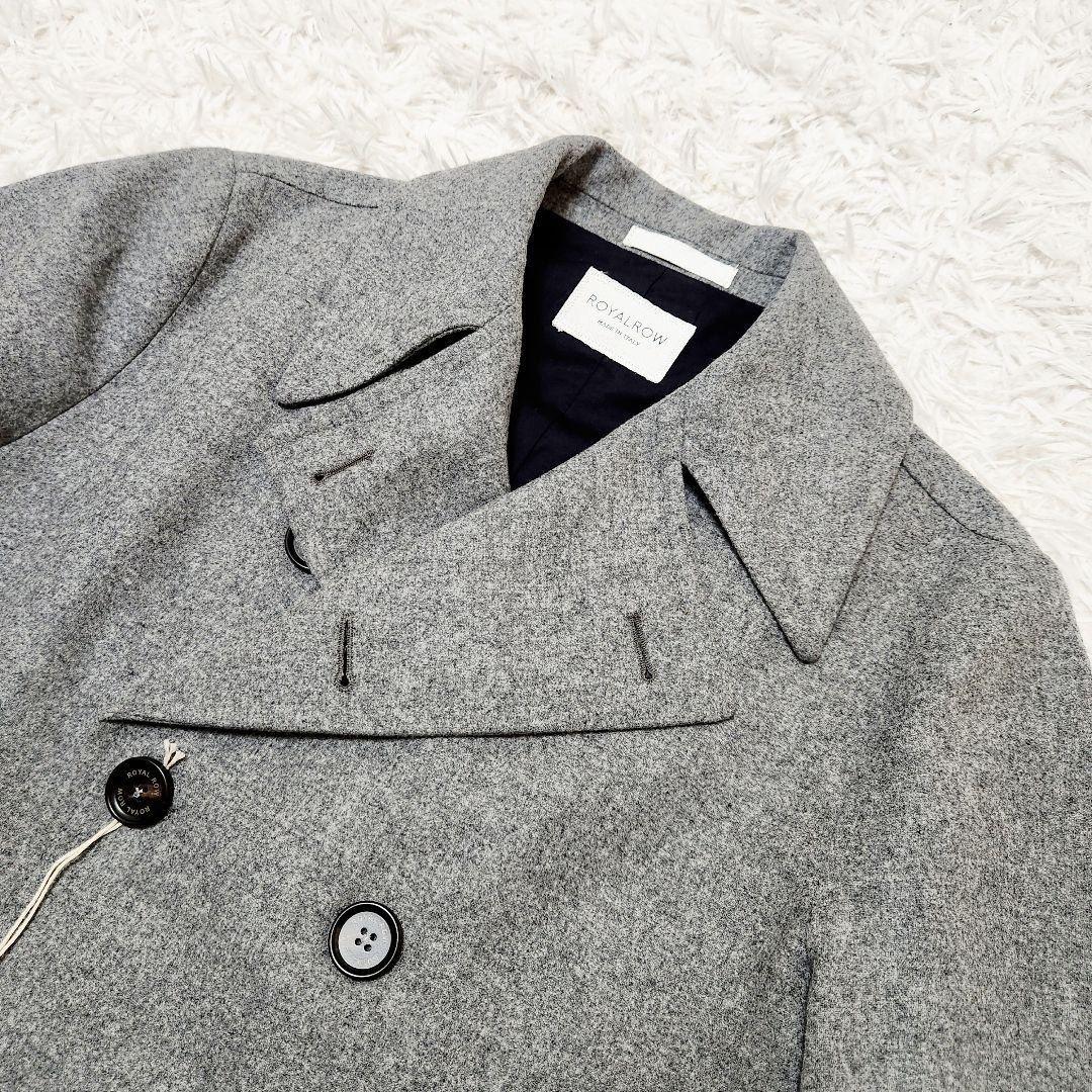 【極美品】ROW ロイヤルロウ カシミヤ混チェスターコート グレー48