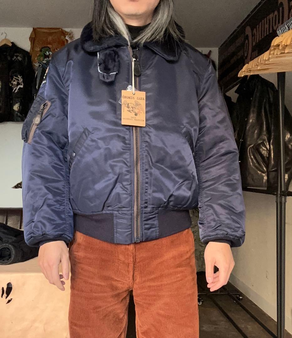 サイズ42「XL」ファー付きフライトジャケットB15C REALSIMONS