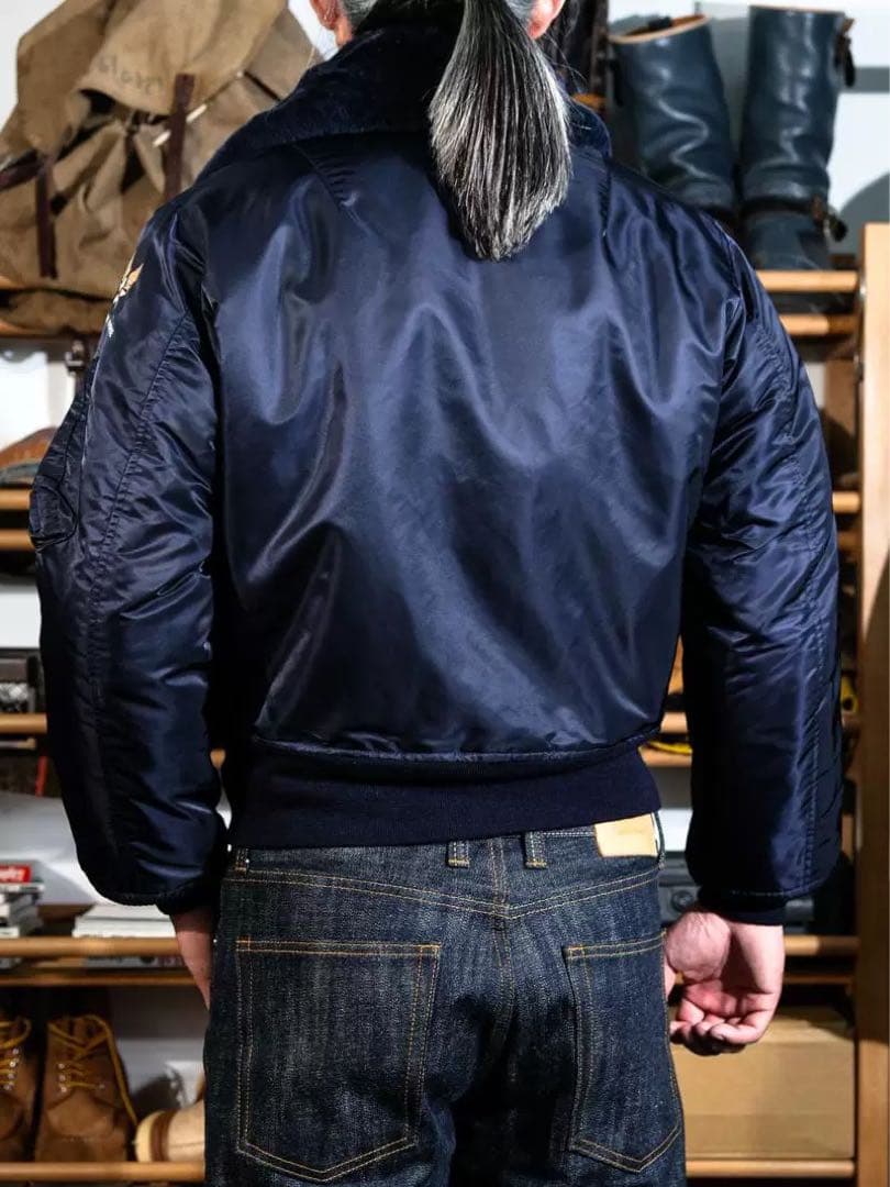 サイズ42「XL」ファー付きフライトジャケットB15C REALSIMONS