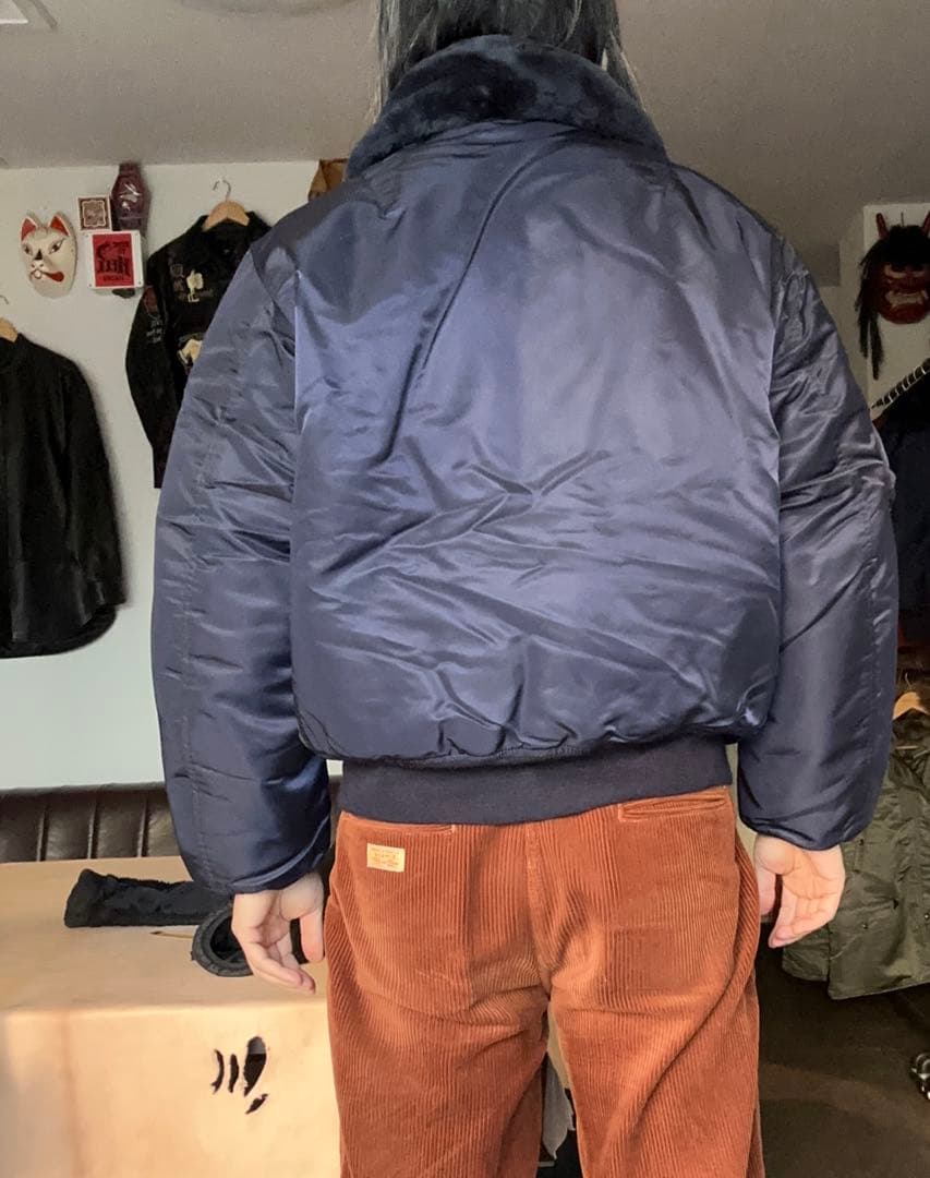 サイズ42「XL」ファー付きフライトジャケットB15C REALSIMONS