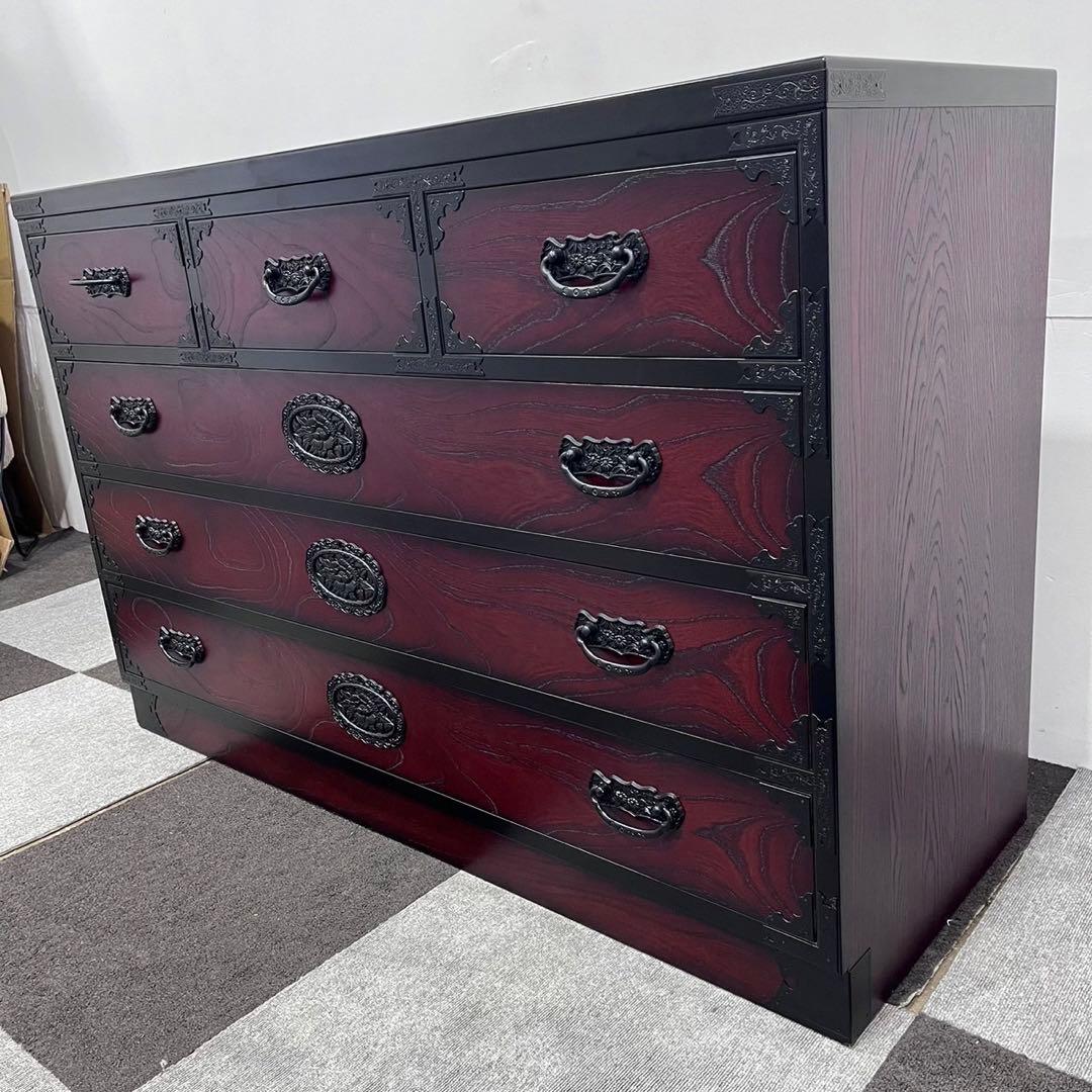 三丸民芸 古道具 和箪笥 棚 タンス チェスト 欅 天然木 家具 Oc102