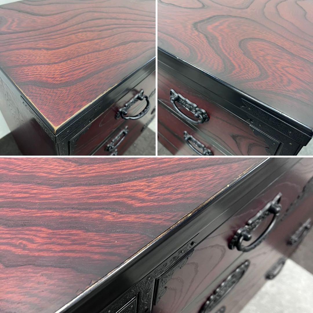 三丸民芸 古道具 和箪笥 棚 タンス チェスト 欅 天然木 家具 Oc102