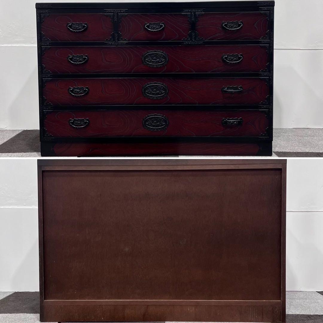 三丸民芸 古道具 和箪笥 棚 タンス チェスト 欅 天然木 家具 Oc102