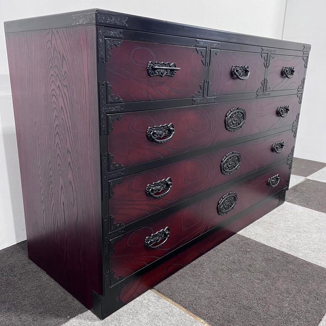 三丸民芸 古道具 和箪笥 棚 タンス チェスト 欅 天然木 家具 Oc102