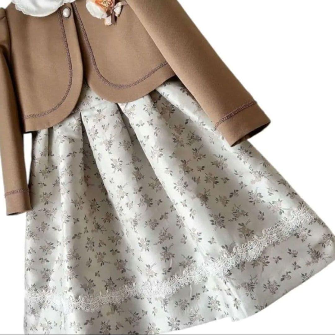 限定お値下げ中です【120】エルアンノアール アンサンブル フォーマル ブラウン