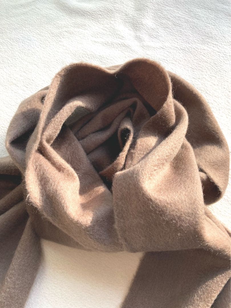バーニーズニューヨーク別注　ドレイクス　カシミヤ100 マフラー　ブラウン　美品