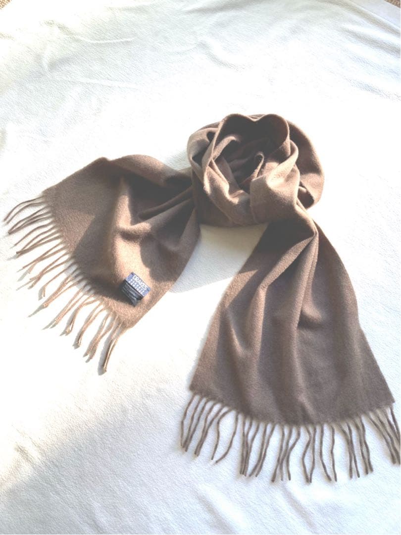 バーニーズニューヨーク別注　ドレイクス　カシミヤ100 マフラー　ブラウン　美品