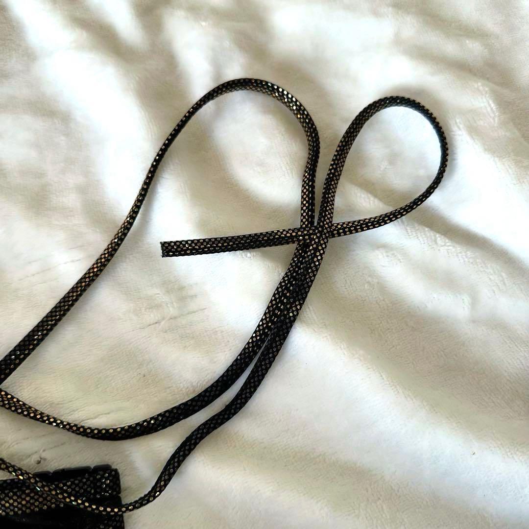 【d.i.a.】ダイヤ ゴールドラメ メタリックチェーンビキニトップス ブラック