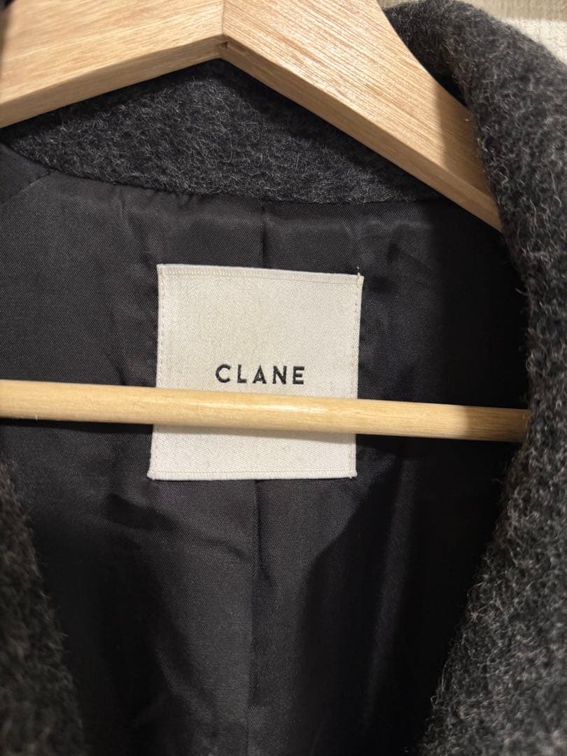 CLANE DOUBLE WOOL LONG COAT 2 グレー 23AW