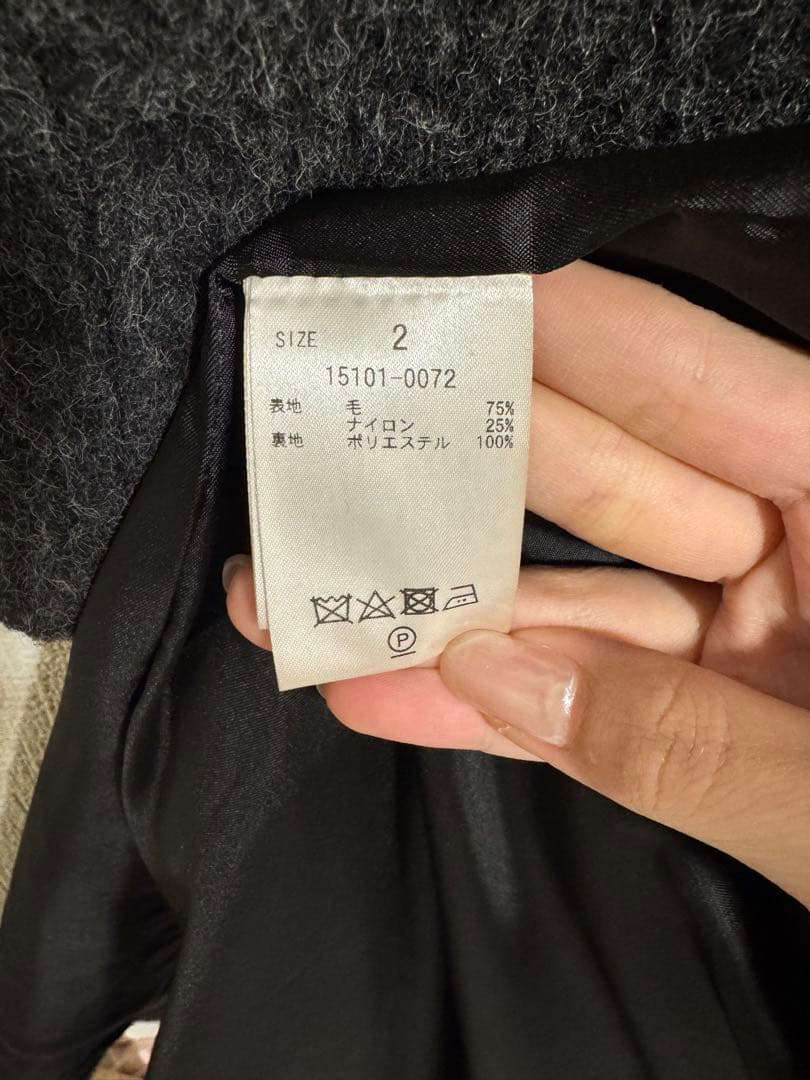 CLANE DOUBLE WOOL LONG COAT 2 グレー 23AW