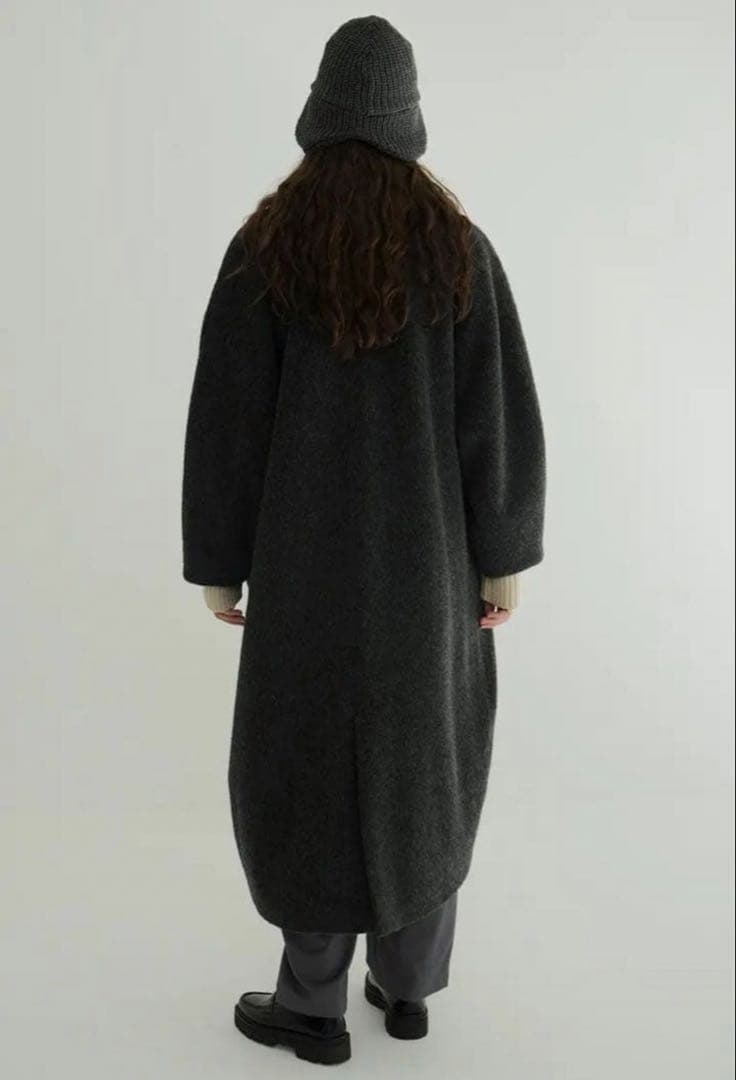 CLANE DOUBLE WOOL LONG COAT 2 グレー 23AW
