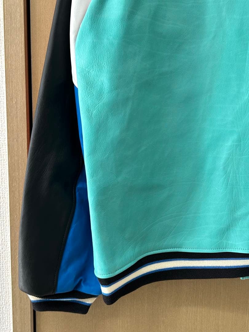 【美品】N.HOOLYWOOD マルチカラー　レザースタジャン