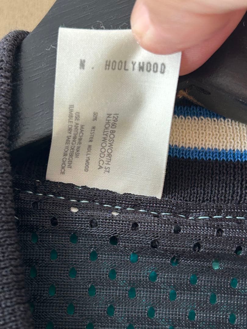 【美品】N.HOOLYWOOD マルチカラー　レザースタジャン