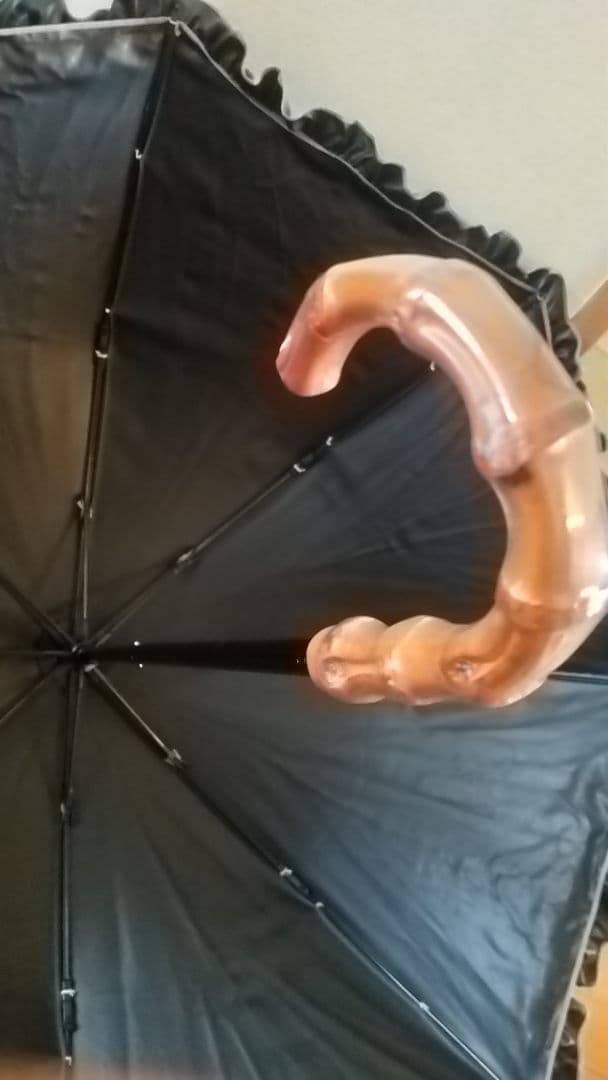 Rose Blanc フリル付き折りたたみ傘 グレー