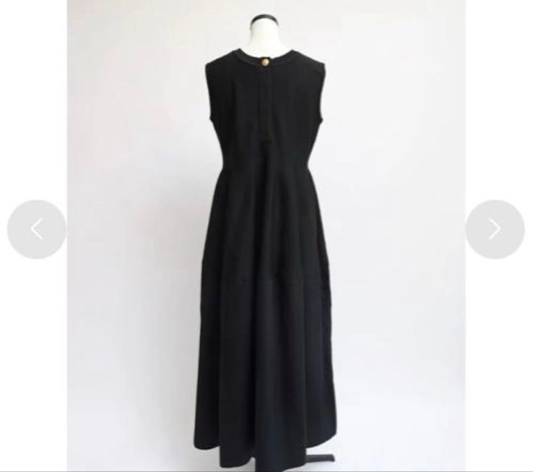 新品タグ付き　Aga Blackスコットクラブ　タフタ切替ニットロングワンピース