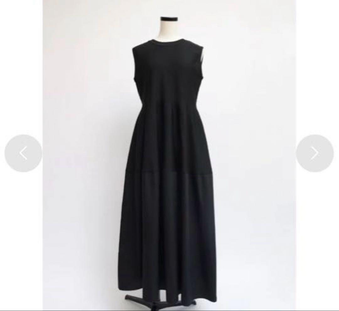 新品タグ付き　Aga Blackスコットクラブ　タフタ切替ニットロングワンピース