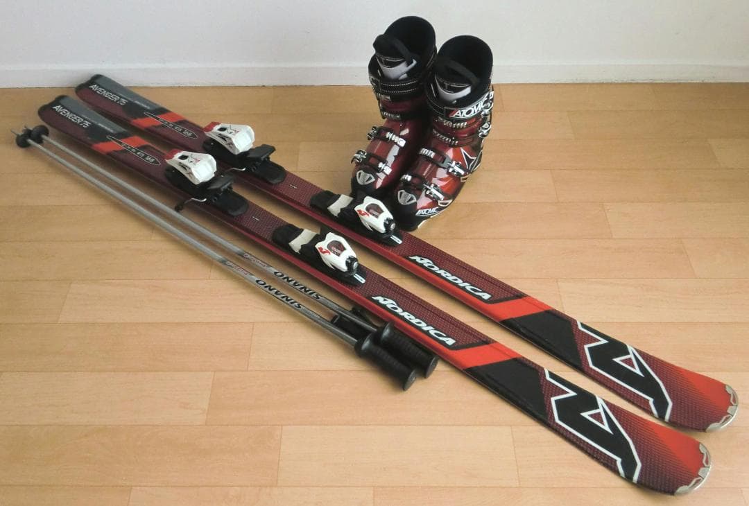 ■■送料無料■ノルディカ■メンズスキーセット■168/27-27.5■WAX済■