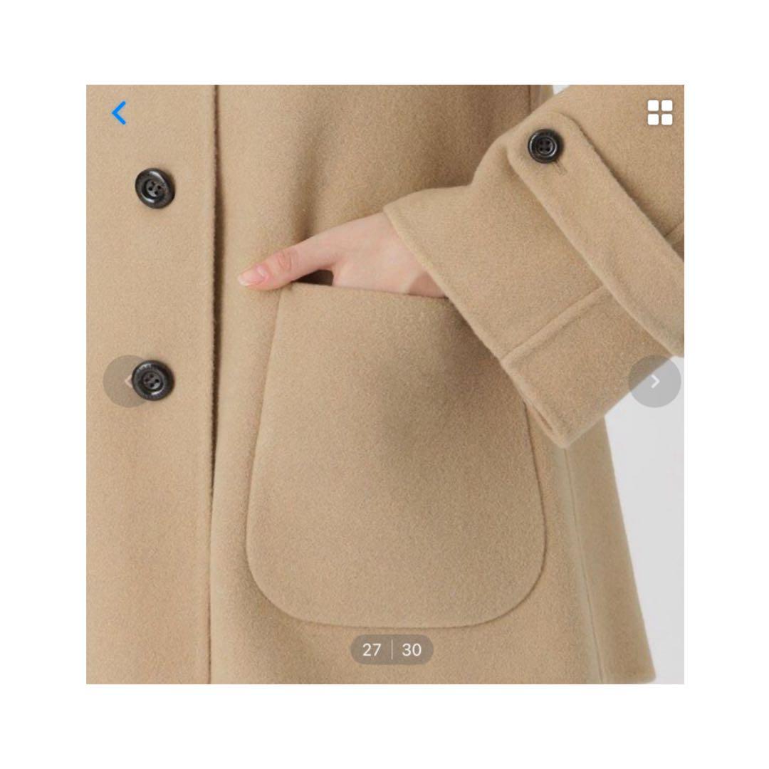 充希　ブルーレーベルクレストブリッジ　今季リバーシブルコート　ベージュ40