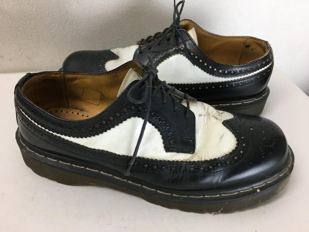 ドクターマーチン 3989 コンビ ウイングチップ レザー シューズ