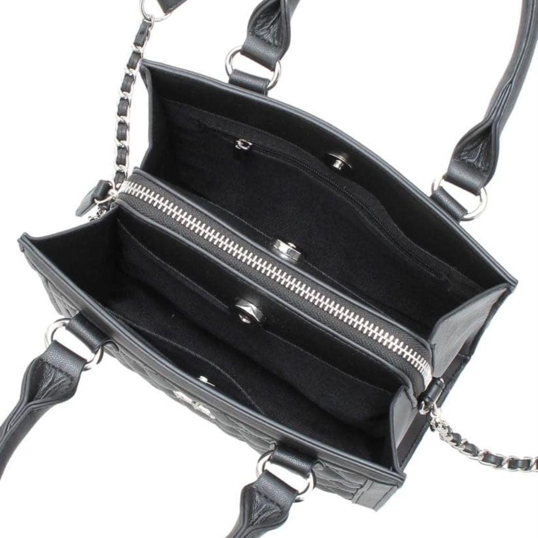 GYDA GG ストーンキルティングBOX BAG キルティングバッグ 黒