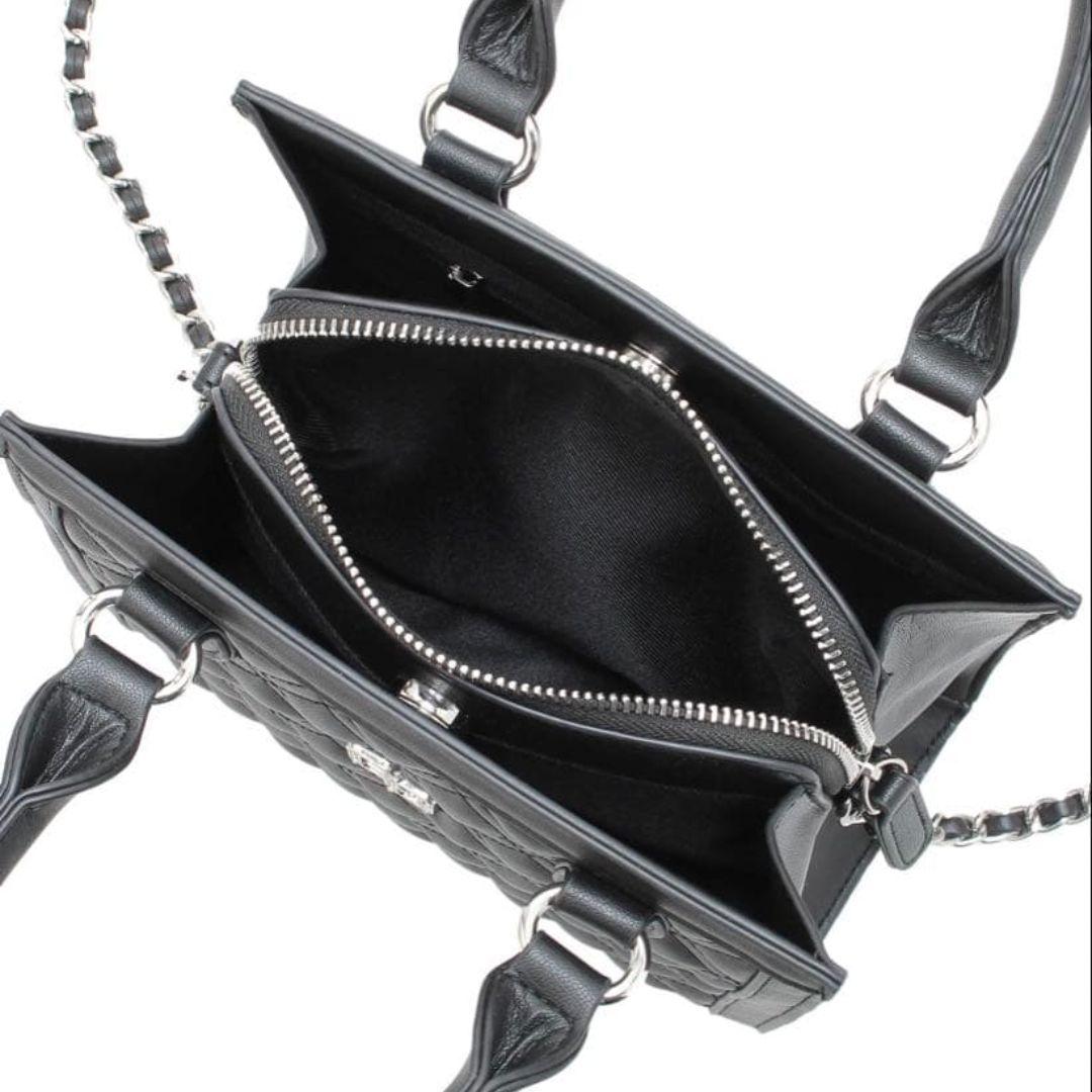 GYDA GG ストーンキルティングBOX BAG キルティングバッグ 黒