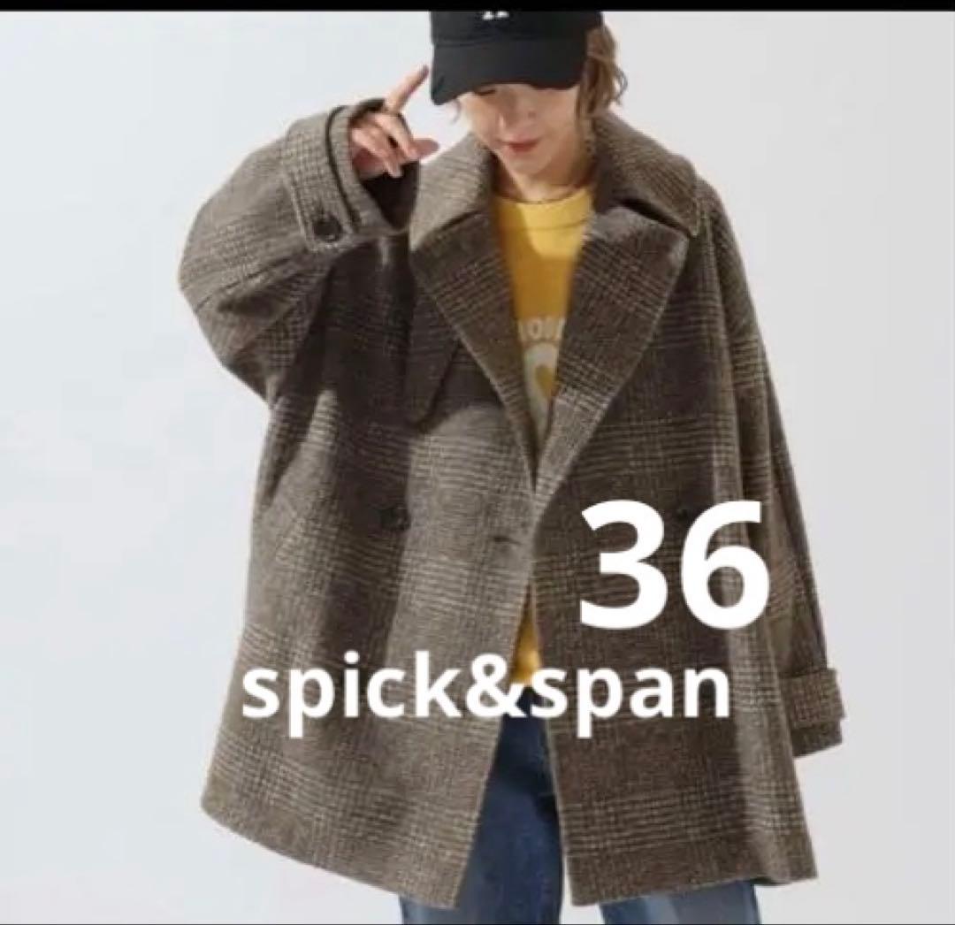 スピックアンドスパンWスライバーチェックハーフコート